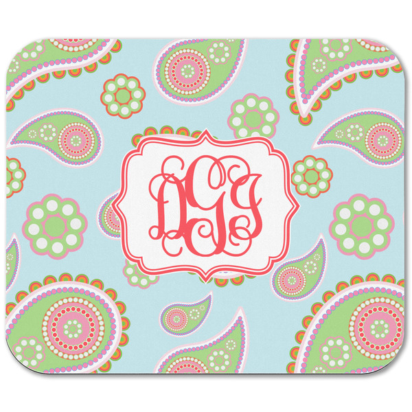 Blue Paisley Rectangular Mouse Pad - APPROVAL
