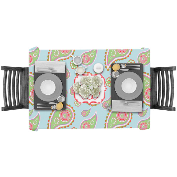 Blue Paisley Rectangular Tablecloths - LIFESTYLE