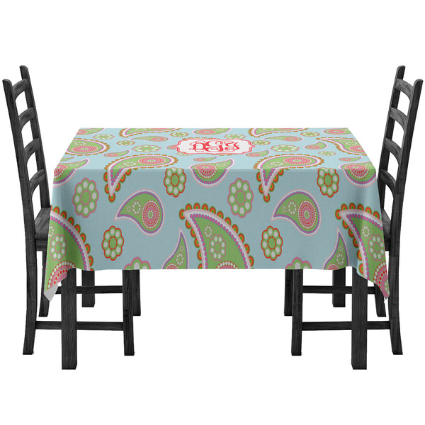 Custom Blue Paisley Tablecloth (Personalized)