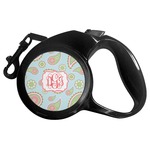 Blue Paisley Retractable Dog Leash - Small (Personalized)