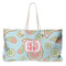 Blue Paisley Large Tote Bag with Rope Handles (Personalized)