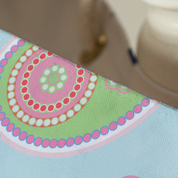 Blue Paisley Large Rope Tote - Close Up View