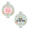 Blue Paisley Round Pet Tag - Front & Back