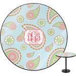 Blue Paisley Round Table - 24" (Personalized)
