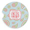 Blue Paisley Sandstone Car Coaster - Single (Personalized)