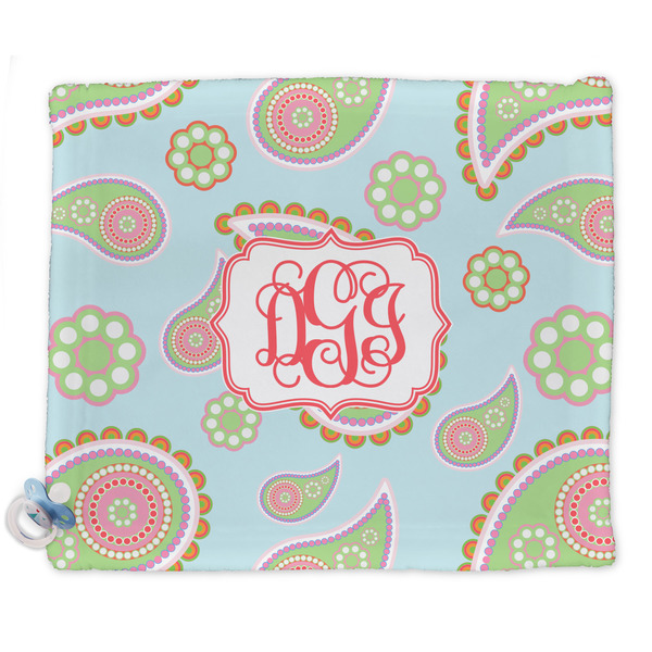 Custom Blue Paisley Security Blanket - Single Sided (Personalized)