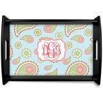 Blue Paisley Wooden Tray (Personalized)