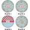 Blue Paisley Set of Lunch / Dinner Plates (Approval)