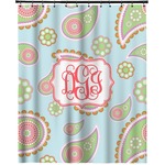 Blue Paisley Extra Long Shower Curtain - 70"x84" (Personalized)