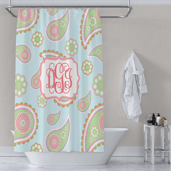 Blue Paisley Shower Curtain Lifestyle