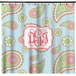 Blue Paisley Shower Curtain (Personalized)