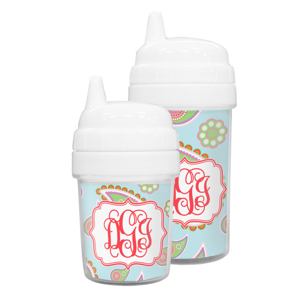 Blue Paisley Sippy Cups