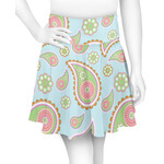 Blue Paisley Skater Skirt - X Large