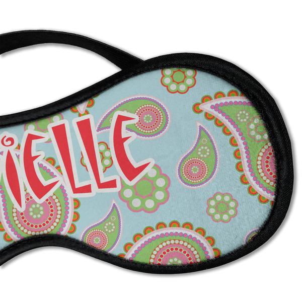 Blue Paisley Sleeping Eye Mask - DETAIL Large