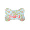 Blue Paisley Bone Shaped Dog Food Mat (Small) (Personalized)