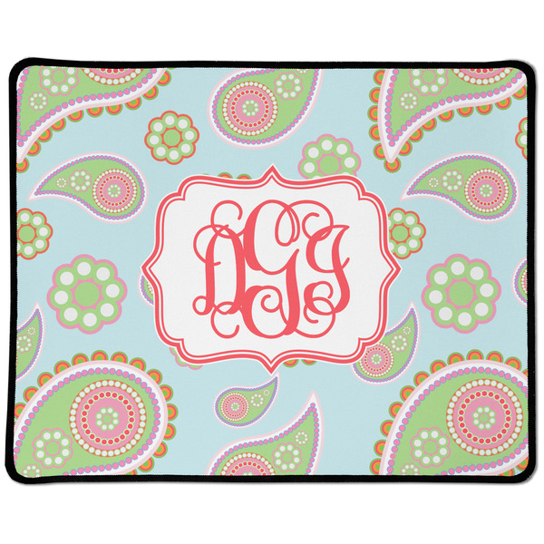 Custom Blue Paisley Large Gaming Mouse Pad - 12.5" x 10" (Personalized)