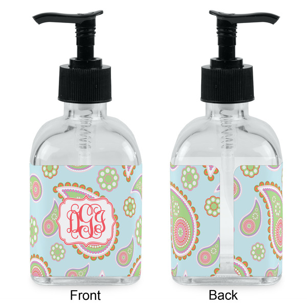 Blue Paisley Glass Soap/Lotion Dispenser - Approval