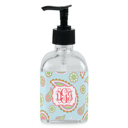 Blue Paisley Glass Soap & Lotion Bottle - Single Bottle (Personalized)