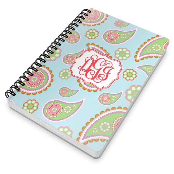 Blue Paisley Spiral Journal 7 x 10 - Main