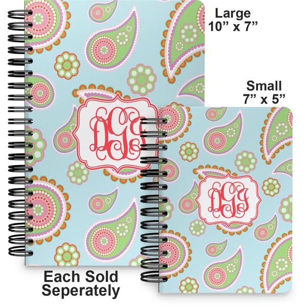 Blue Paisley Spiral Journal - Comparison