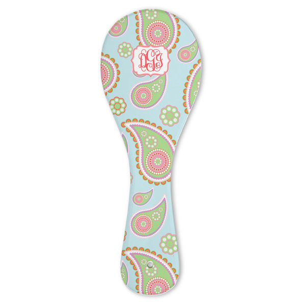 Custom Blue Paisley Ceramic Spoon Rest (Personalized)