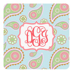 Blue Paisley Square Decal - XLarge (Personalized)