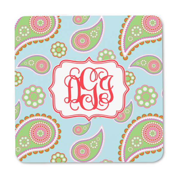 Blue Paisley Square Fridge Magnet - FRONT