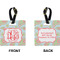 Blue Paisley Square Luggage Tag (Front + Back)