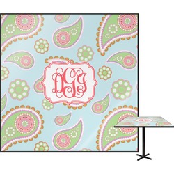 Blue Paisley Square Table Top (Personalized)