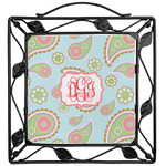 Blue Paisley Square Trivet (Personalized)