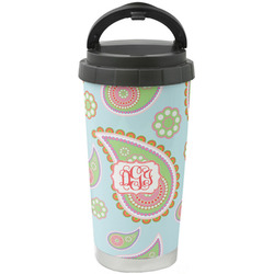 Blue Paisley Stainless Steel Coffee Tumbler (Personalized)