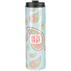 Blue Paisley Stainless Steel Skinny Tumbler - 20 oz (Personalized)