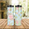 Blue Paisley Stainless Steel Tumbler - Lifestyle