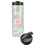 Blue Paisley Stainless Steel Skinny Tumbler (Personalized)