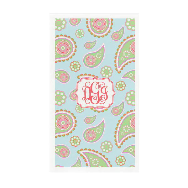 Custom Blue Paisley Guest Towels - Full Color - Standard (Personalized)
