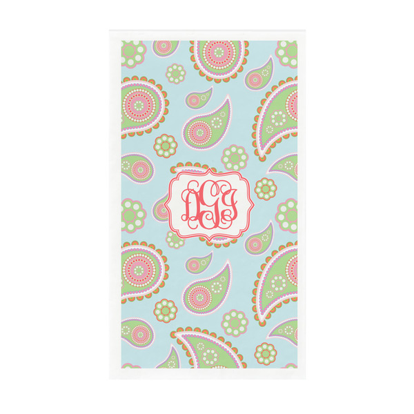 Custom Blue Paisley Guest Paper Towels - Full Color - Standard (Personalized)