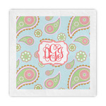 Blue Paisley Decorative Paper Napkins (Personalized)