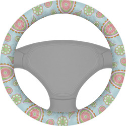 Blue Paisley Steering Wheel Cover (Personalized)
