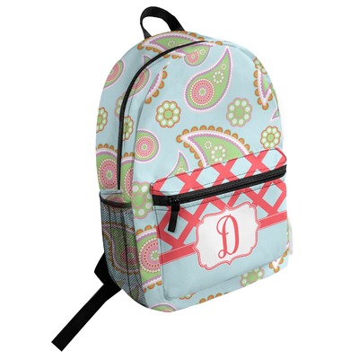 Blue Paisley Student Backpack (Personalized)