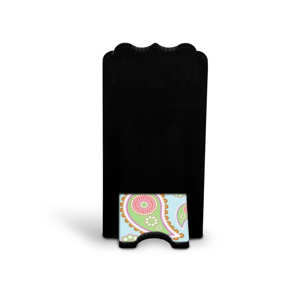 Blue Paisley Stylized Phone Stand - Back