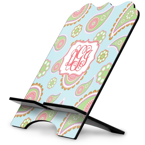 Custom Blue Paisley Stylized Tablet Stand (Personalized)
