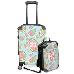 Blue Paisley Kids 2-Piece Luggage Set - Suitcase & Backpack (Personalized)