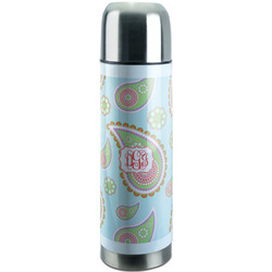 Blue Paisley Stainless Steel Thermos (Personalized)