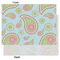Blue Paisley Tissue Paper - Heavyweight - Large - Front & Back