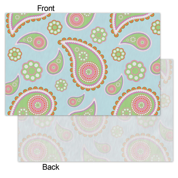 Blue Paisley Tissue Paper - Heavyweight - Small - Front & Back