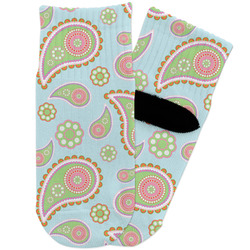 Blue Paisley Toddler Ankle Socks (Personalized)
