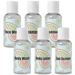 Blue Paisley Travel Bottles (Personalized)