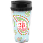 Blue Paisley Acrylic Travel Mug without Handle (Personalized)