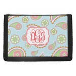 Blue Paisley Trifold Wallet (Personalized)
