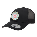 Blue Paisley Trucker Hat - Black (Personalized)